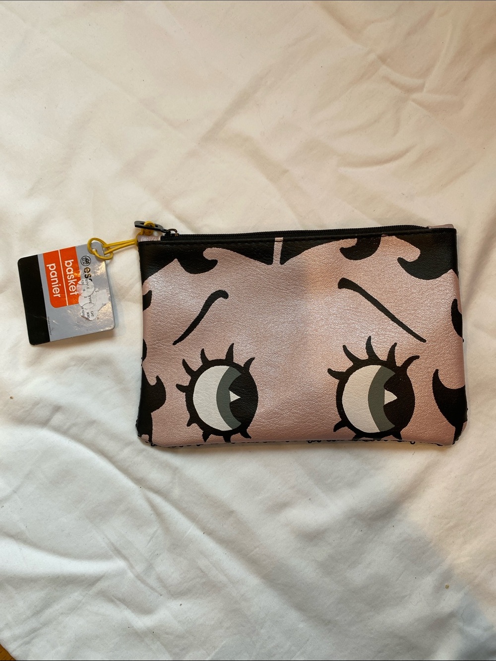 Betty Boop Pink and Black Face Zip Pouch